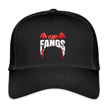 Team Fangs Vampire Horde Halloween - Trucker Cap - black/black - Front