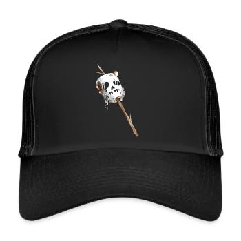 Jack O Lantern Guimauve fantôme sur un bâton - Casquette trucker  - noir/noir - Devant