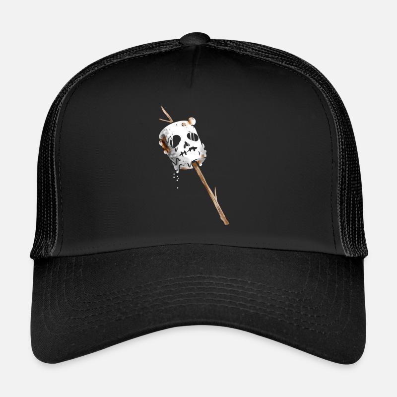 Jack O Lantern Ghost Marshmallow On A Stick On Trucker Cap