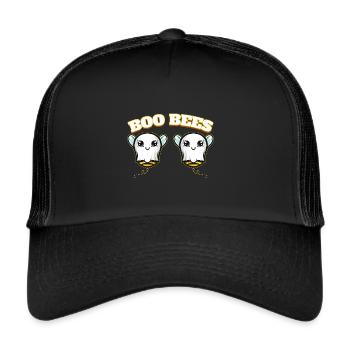 Boo Bees Dressed Up As Ghost Costume Halloween - Trucker Cap - black/black - Front