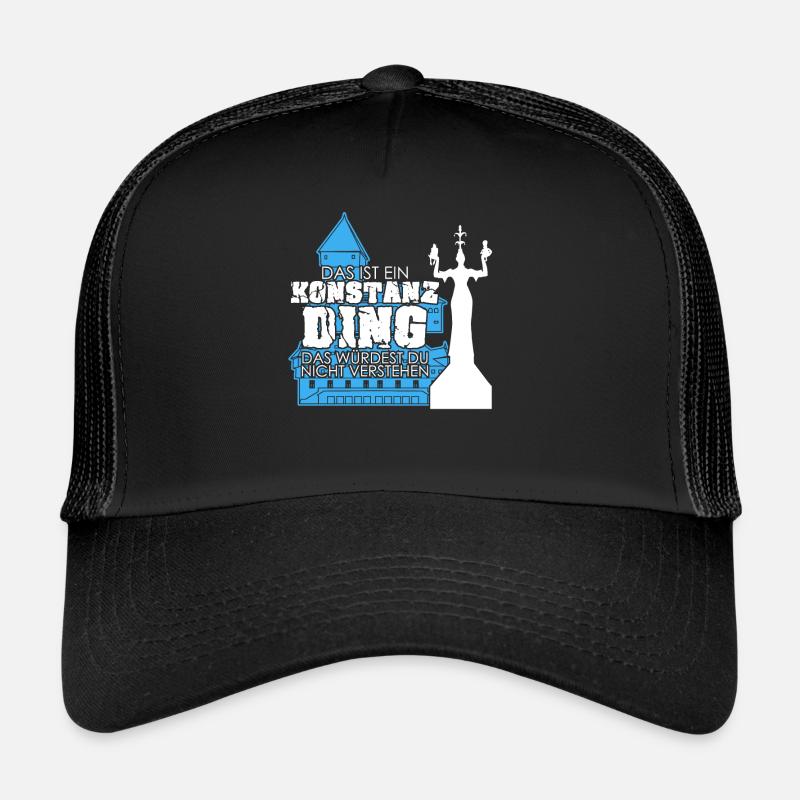 Konstanz Bodensee Spruch Konstanzer - Trucker Cap - Schwarz/Schwarz