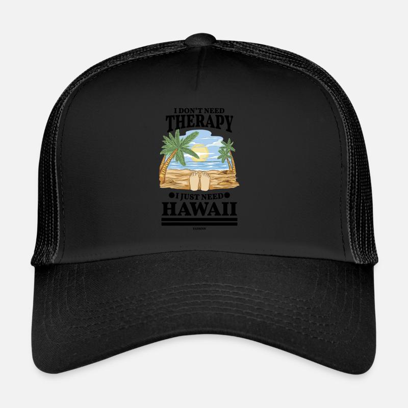 Hawaï - Casquette trucker  - noir/noir