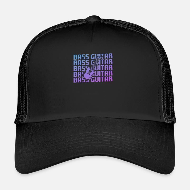 Retro Vintage Classic Instrument de Guitare Basse Guita Casquette trucker 