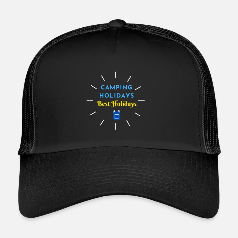 Vacances en camping Meilleures vacances Casquette trucker 