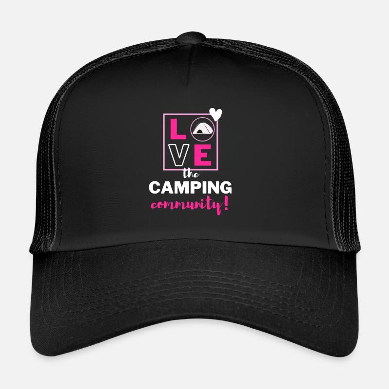 J’adore la communauté du camping! Casquette trucker 