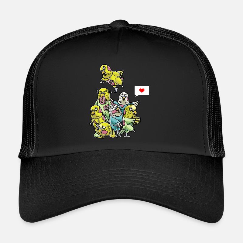 Drôle de perruche zombie Perroquet Halloween Casquette trucker 