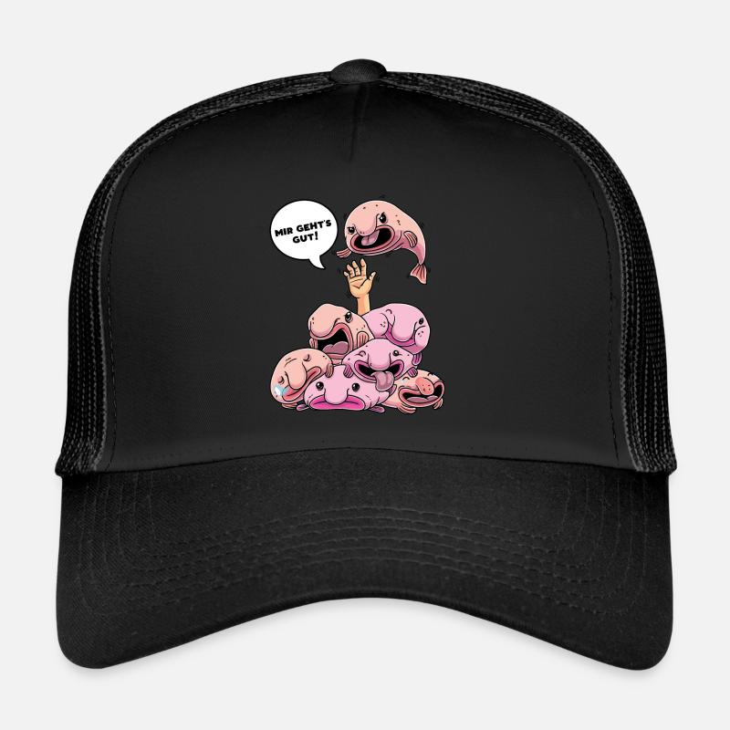 Drôle de Blobfish Mir Geht’s Gut Fisch Casquette trucker 
