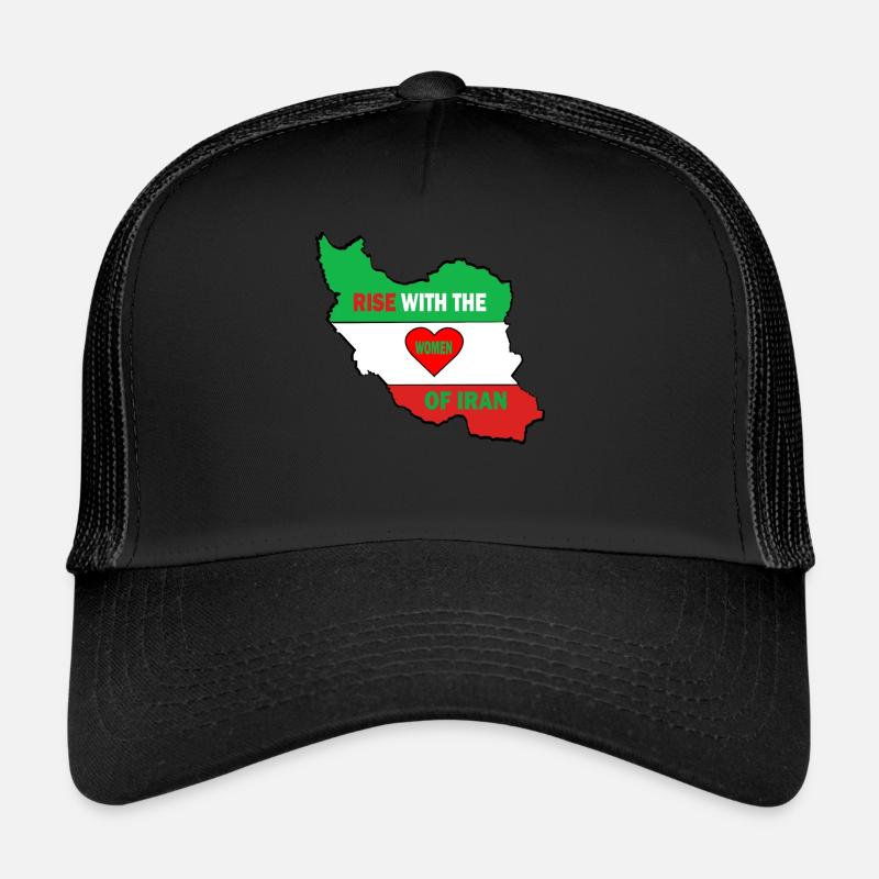 Augmenter avec les femmes le drapeau de la liberté de l’Iran Casquette trucker 