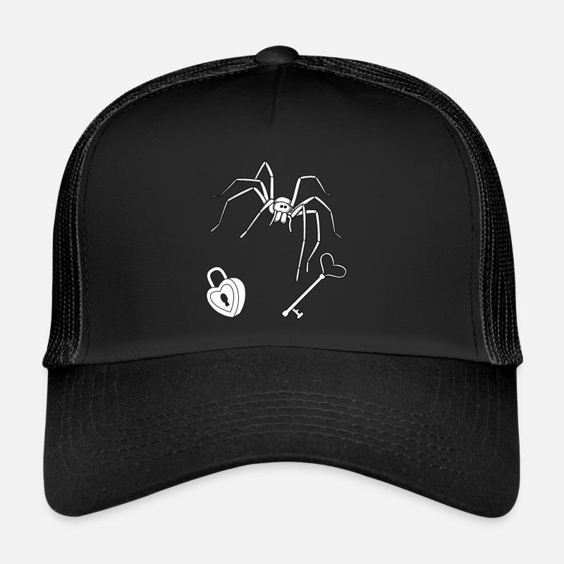 Horror Halloween Spinne Schlüssel Schloss Wächter Trucker Cap