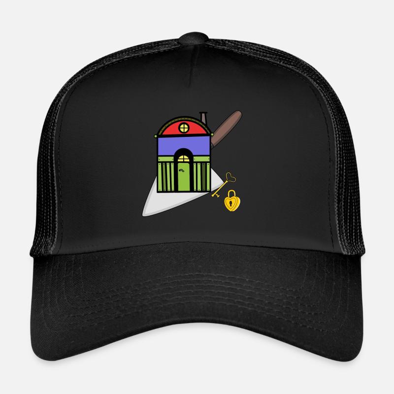 Maçon truelle artisan maison constructeur construction - Casquette trucker  - noir/noir