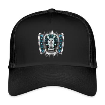 Lapin à l’intérieur du costume Le lièvre prend le contrôle - Casquette trucker  - noir/noir - Devant