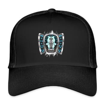 Persian Cat Inside Costume Persian Cat Takes Over - Trucker Cap - Schwarz/Schwarz - Vorne