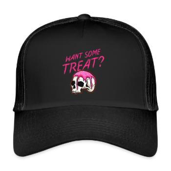 Vous voulez un peu de crâne avec garniture et saupoudrage - Casquette trucker  - noir/noir - Devant