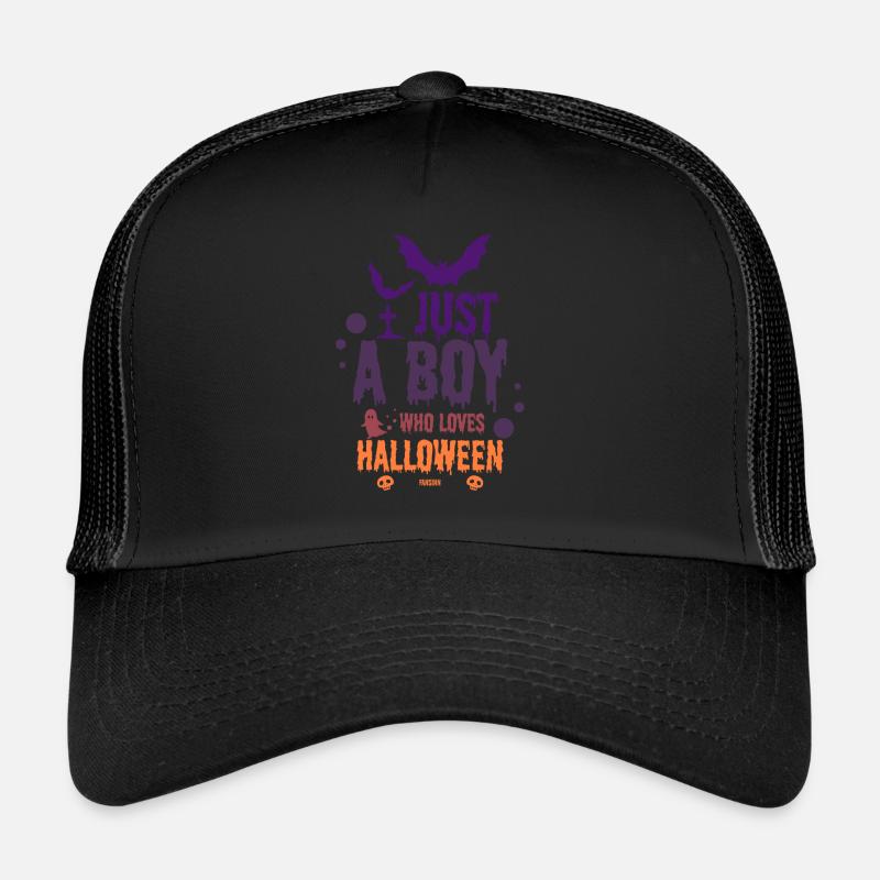 Nur ein Junge der Halloween liebt Trucker Cap