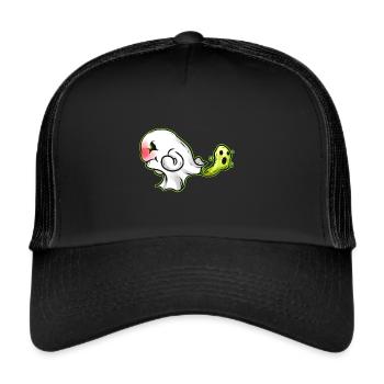 Ghost Farts A Spirit Fart Halloween - Trucker Cap - Schwarz/Schwarz - Vorne