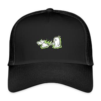 Spirit Ghost se promène avec le chien fantôme - Casquette trucker  - noir/noir - Devant