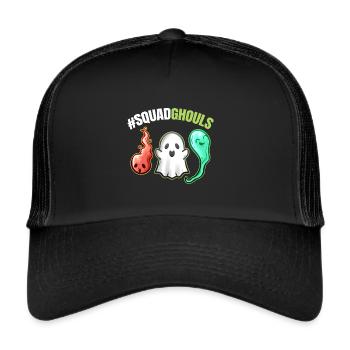 SquadGhouls Escouade De Goules Fantômes Esprits - Casquette trucker  - noir/noir - Devant