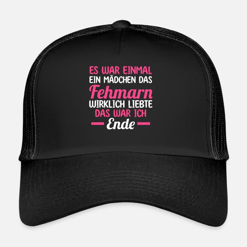 Ostsee Fehmarn - Trucker Cap - Schwarz/Schwarz