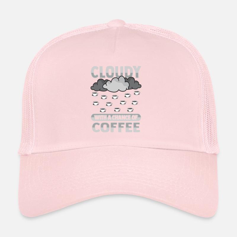 Cloudy with a chance for coffee design Trucker Cap