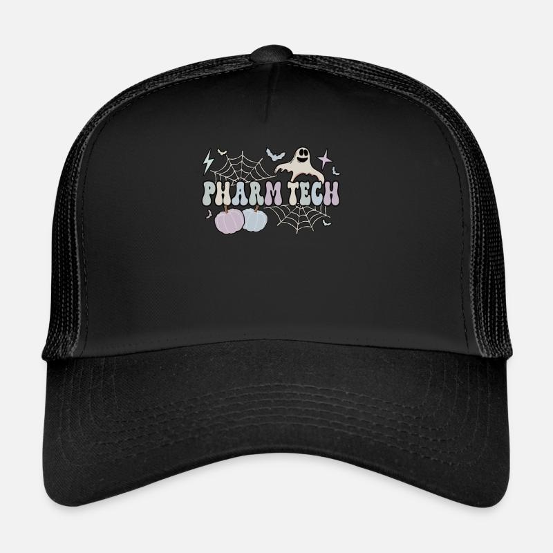 Pharmacy Technologist Halloween Pharmacy Tech Trucker Cap