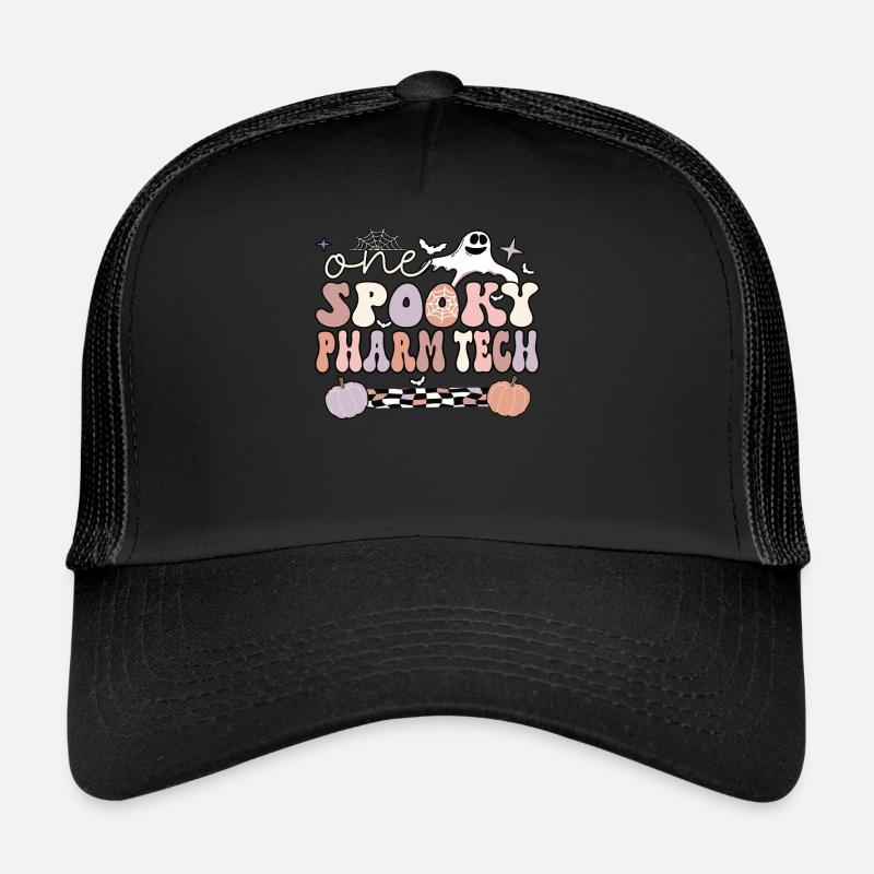 Pharmacy Technologist Halloween Pharmacy Tech Trucker Cap