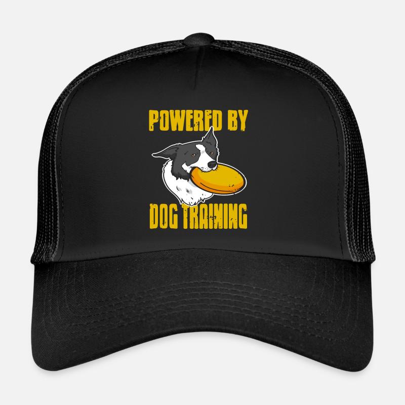 Powered By Dog Training Cool Retro Dog Designs Trucker Cap
