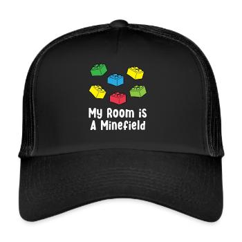 Clamping Bricks Blocks Building Blocks Kita Gift - Trucker Cap - black/black - Front