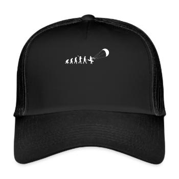Kite Kitesurfen Kiteboard - Trucker Cap - Schwarz/Schwarz - Vorne
