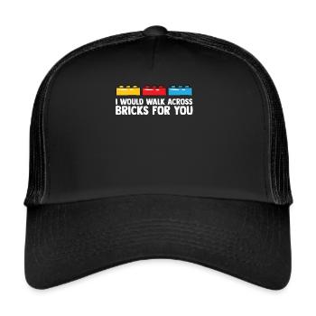 Clamping Bricks Blocks Building Blocks Kita Gift - Trucker Cap - black/black - Front