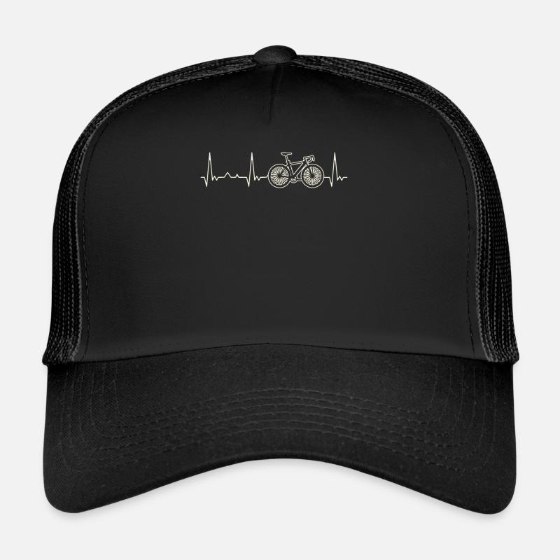 Bicicleta. Corazón. Amor. Ekg. Legumbres. Casquette trucker 