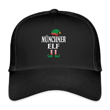 Münchner Elf - Trucker Cap - Schwarz/Schwarz - Vorne