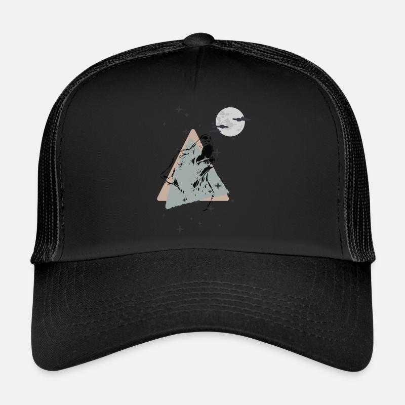 Loup à la lune Casquette trucker 