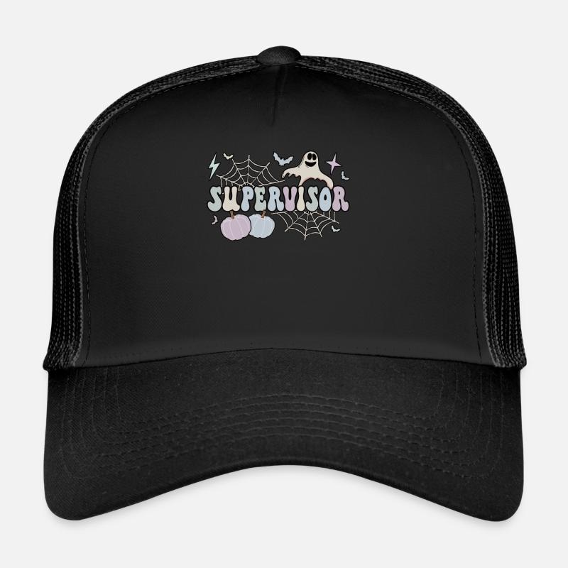 Supervisor Halloween Supervisory Management Gifts Trucker Cap