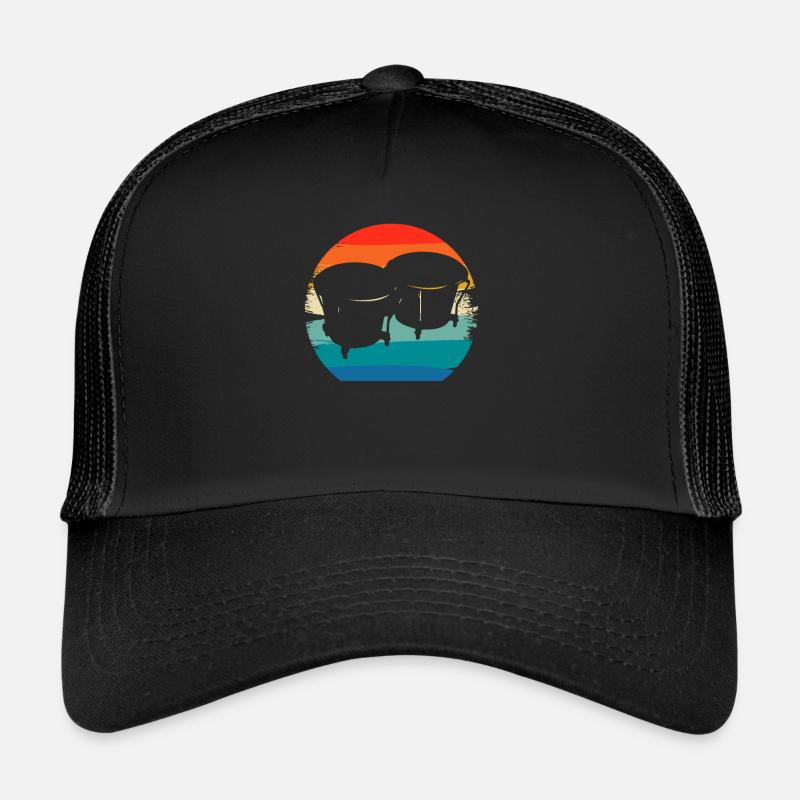 Retro Vintage Classic Bongos Player Instrument Trucker Cap