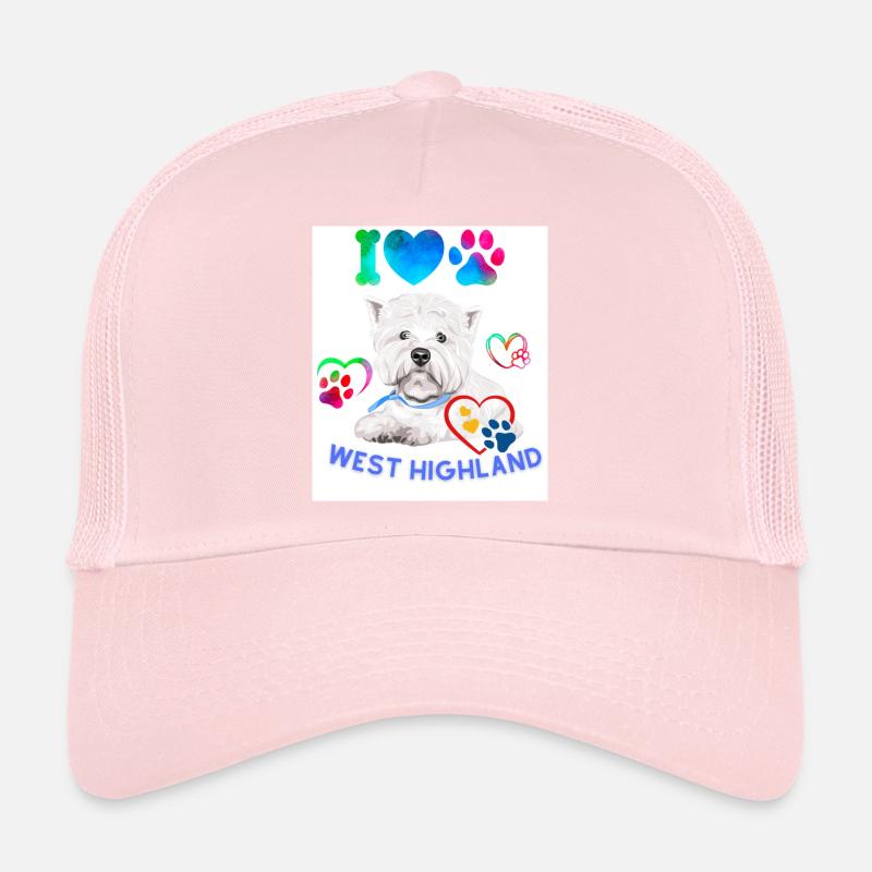 West Highland white terrier design Trucker Cap