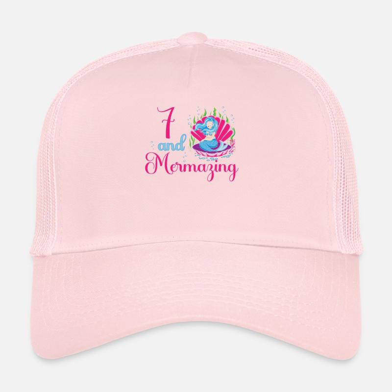 Sirène 7ème anniversaire mermazing 7 ans Casquette trucker 