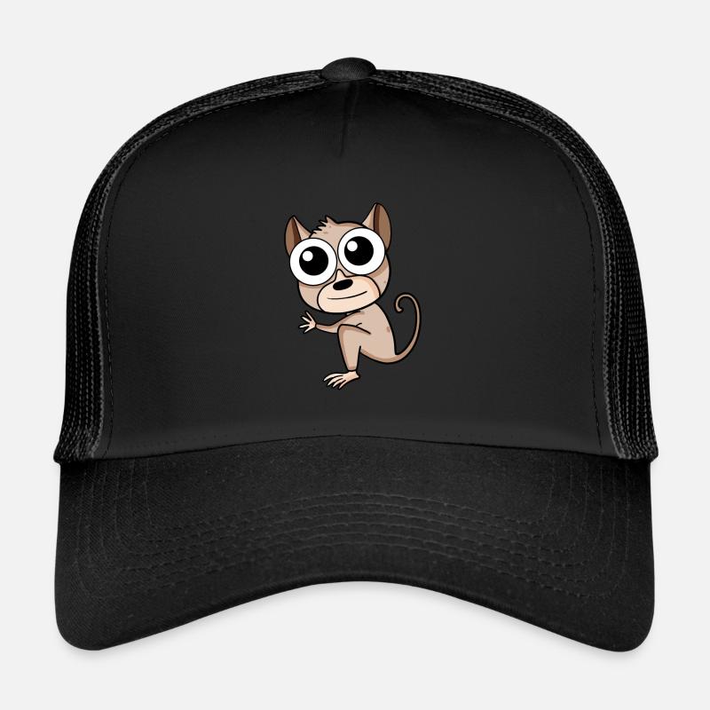 Tarsier Koboldmakis - Trucker Cap - Schwarz/Schwarz