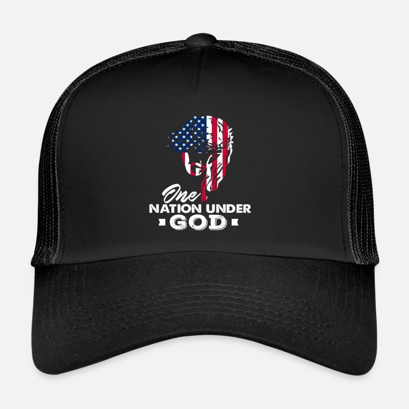 One Nation Under GOD Awesome American Designs Trucker Cap