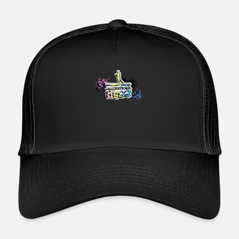 Awesome since 1983, SUP, Paddleboard, Graffiti, - Trucker Cap - black/black