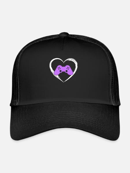 l’amour du jeu - Casquette trucker  - noir/noir - Devant
