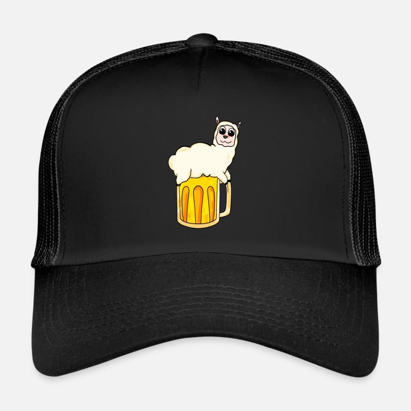 Bière drôle d’animal alpaga Casquette trucker 