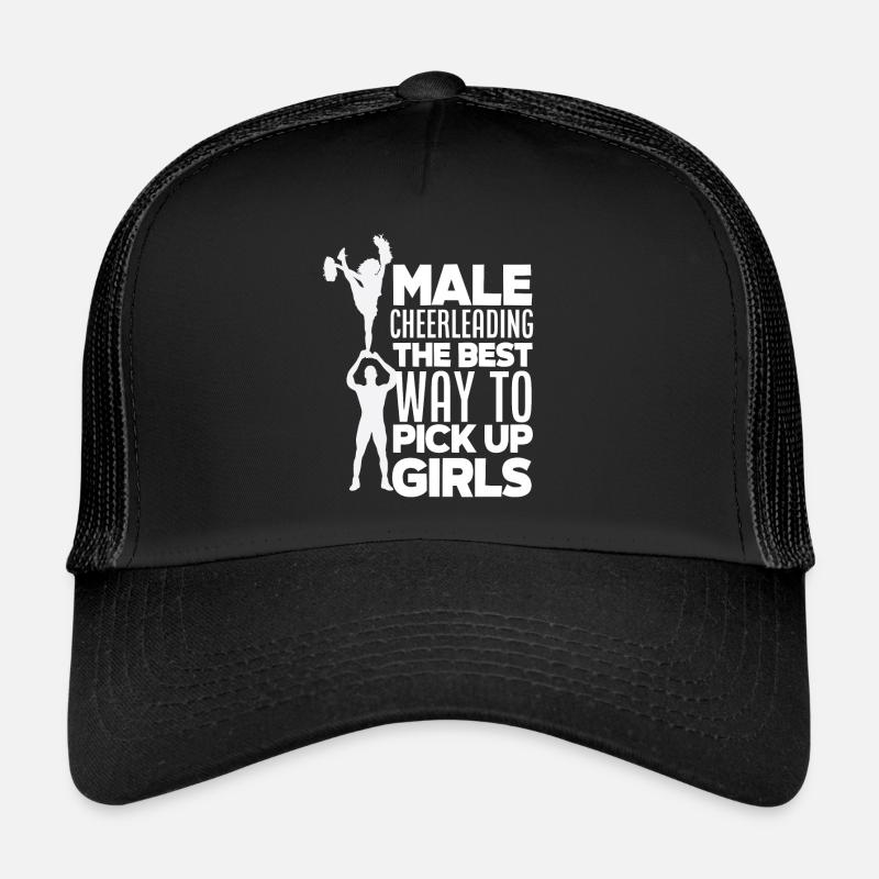 Lustiges Cheerleader Cheerleading Geschenk - Trucker Cap - Schwarz/Schwarz