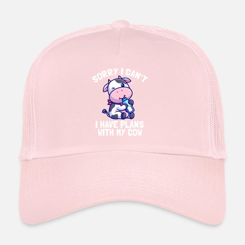 conception de vache mignonne « Désolé, je ne peux pas avoir de plans .. » Casquette trucker 