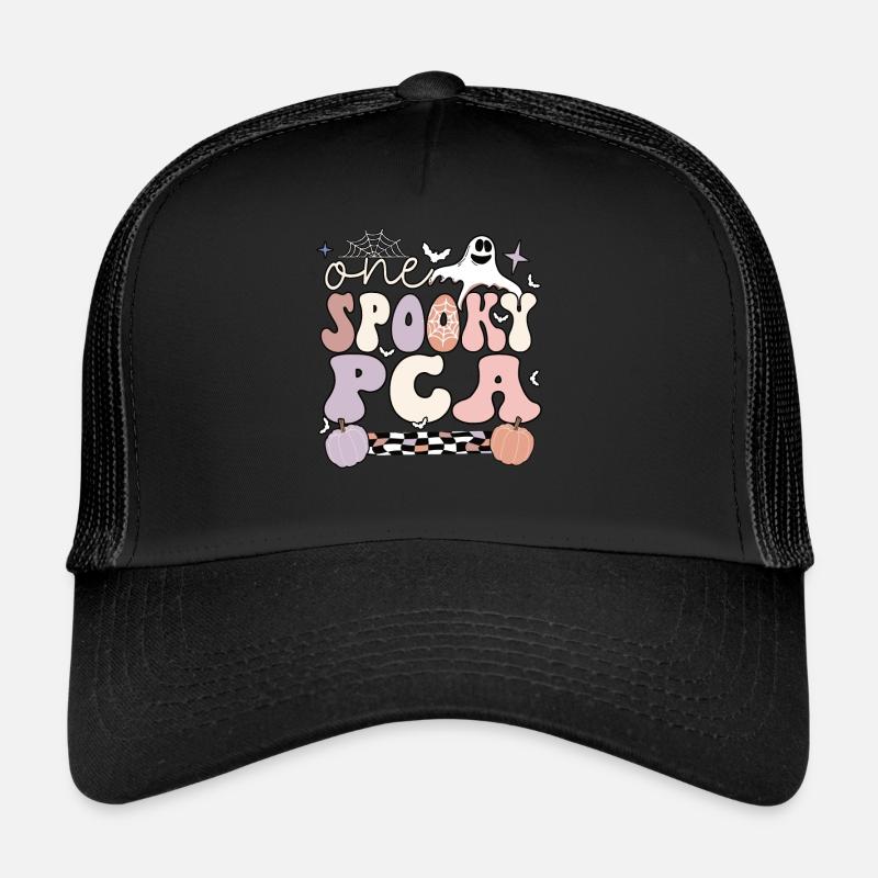 Patient Care Assistant Halloween PCA Nurse Gift Trucker Cap