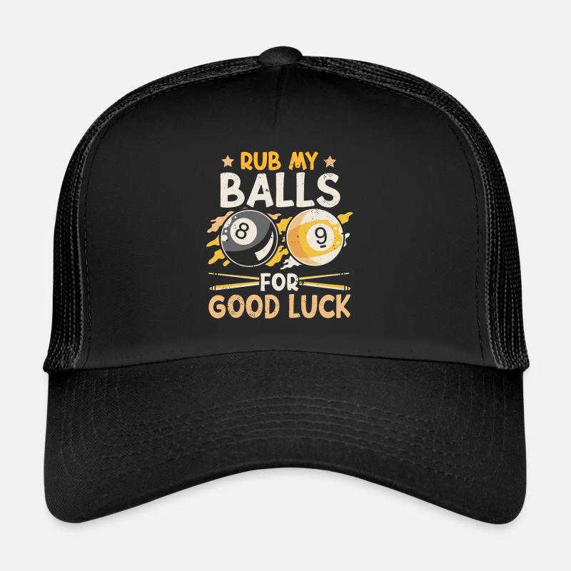 Snooker Pool Billiards - Trucker Cap - black/black