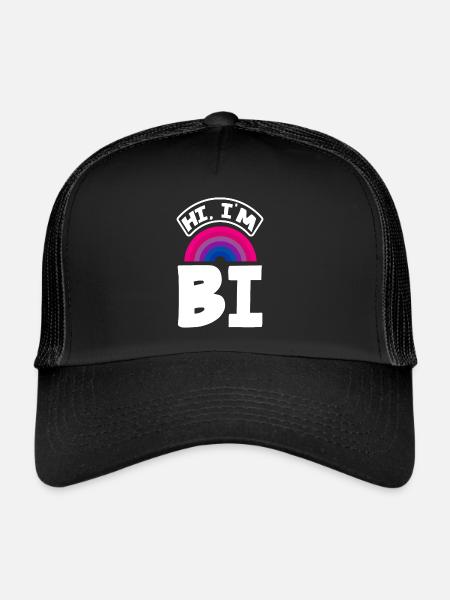 Bisexuel LGBTQ+ Bi LGBTQ - Casquette trucker  - noir/noir - Devant