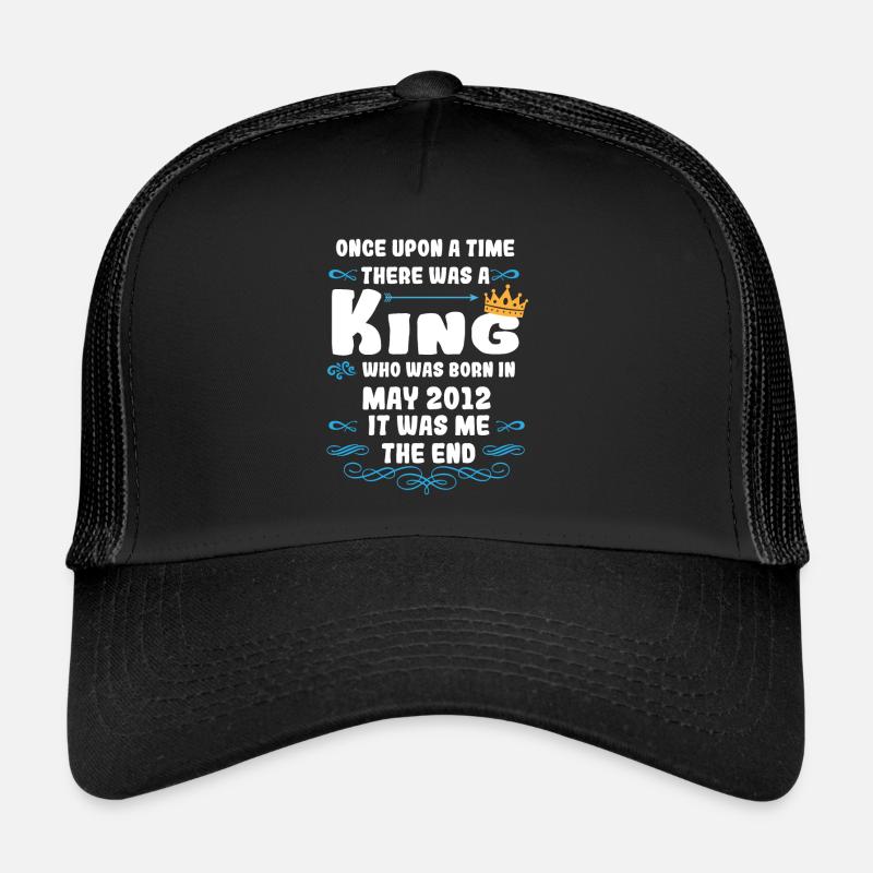 Es war einmal ein König. Mai 2012 Geburtstag - Trucker Cap - Schwarz/Schwarz