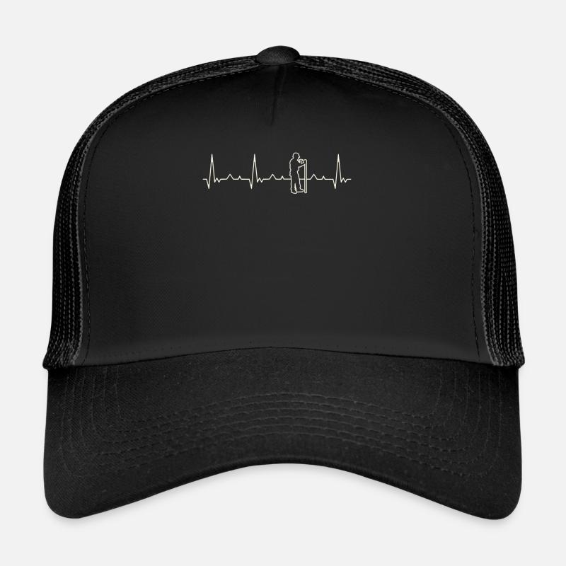 Carpintero. Corazón. Amor. Ekg. Legumbres. Casquette trucker 