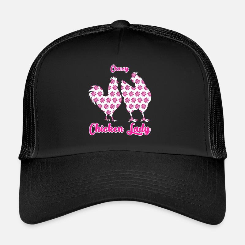 Hühner Hühnerzucht Hühnerstall Huhn - Trucker Cap - Schwarz/Schwarz