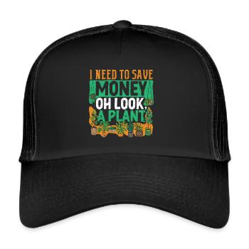 Pflanze Geschenk Botanik Botaniker Gärtner - Trucker Cap - Schwarz/Schwarz - Vorne